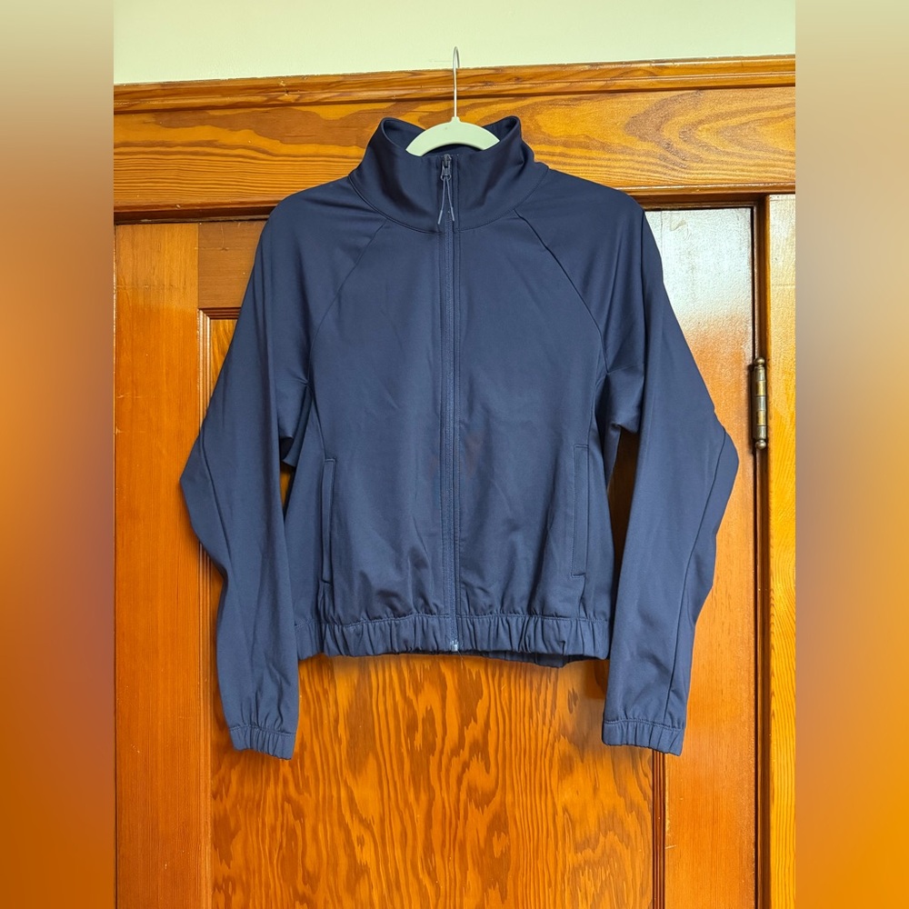 Tommy Bahama Women's Navy Blue Zip-up Sweatshirt - S